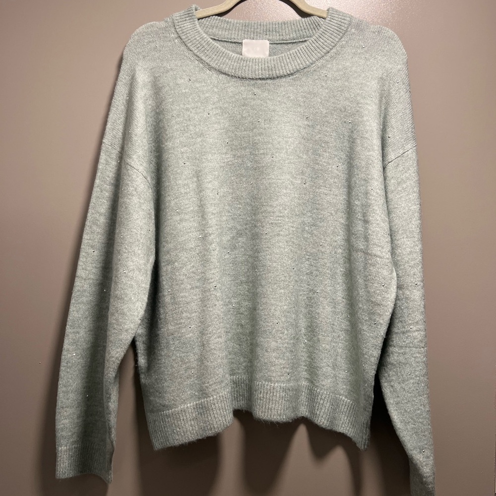 H&M NWT Sweater with Rhinestone Detailing